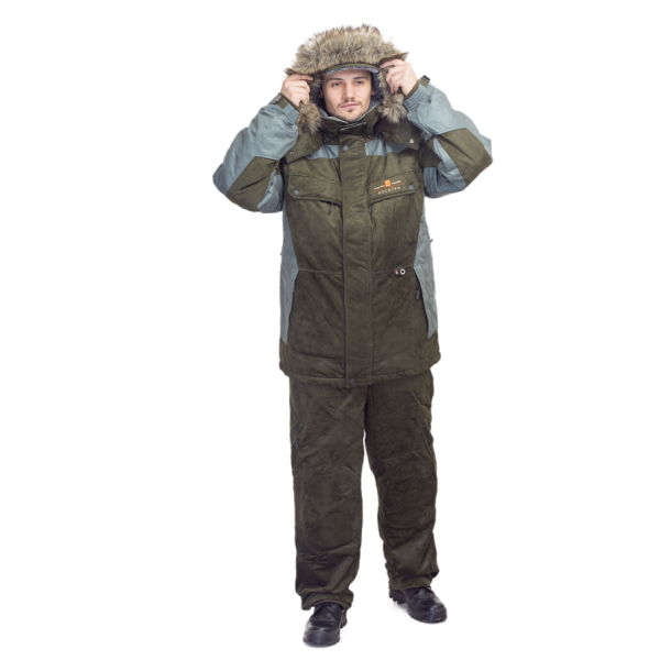 Костюм зимний Флагман 3 / замша с мембранным покрытием / светлая олива в Москве